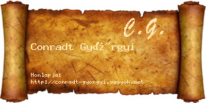 Conradt Györgyi névjegykártya